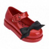 Pantofi roșii cu panglică neagră, pentru fete MINI MELISSA 46750 