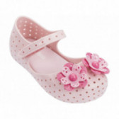 Pantofi roz, cu flori, pentru fete  MINI MELISSA 46760 
