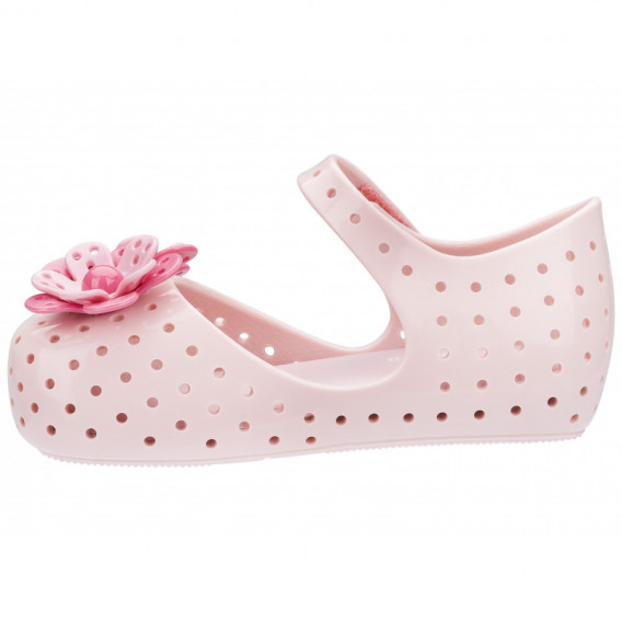 Pantofi roz, cu flori, pentru fete  MINI MELISSA 46762 3