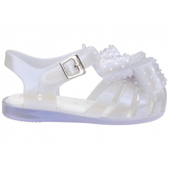 Sandale albe, pentru fete, cu panglică  MINI MELISSA 46774 2
