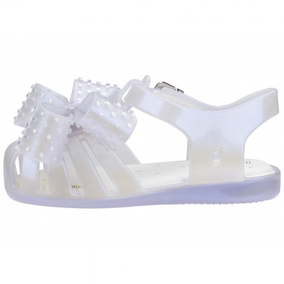 Sandale albe, pentru fete, cu panglică  MINI MELISSA 46775 3