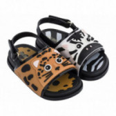 Sandale de băieți cu aplicații cu tigru și zebră MINI MELISSA 46794 