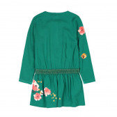 Rochie cu mânecă lungă cu imprimeu floral, verde Boboli 481 2