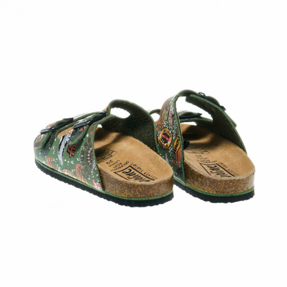 Papuci cu talpă anatomică, de culoare verde, pentru băieți Bioline 48237 3