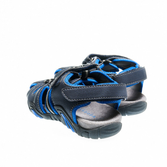Sandale de culoare gri și albastru cu benzi elastice pentru băieți Woodstone 48264 2
