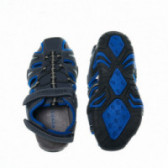 Sandale de culoare gri și albastru cu benzi elastice pentru băieți Woodstone 48265 3