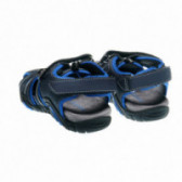 Sandale de culoare gri și albastru cu benzi elastice pentru băieți Woodstone 48266 4