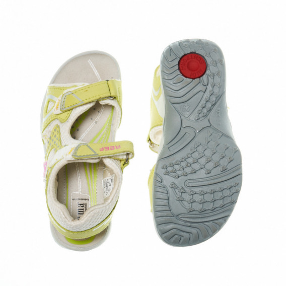 Sandale pentru călătorii, de culoare galbenă, pentru fete Bama 48269 3