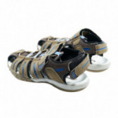 Sandale de drumeție de culoare maro cu elemente albastre pentru băieți Woodstone 48280 2
