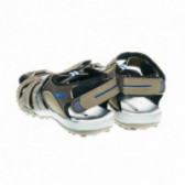Sandale de drumeție de culoare maro cu elemente albastre pentru băieți Woodstone 48282 4