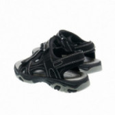 Sandale cu velcro de culoare gri cu cusături pentru băieți Woodstone 48284 2
