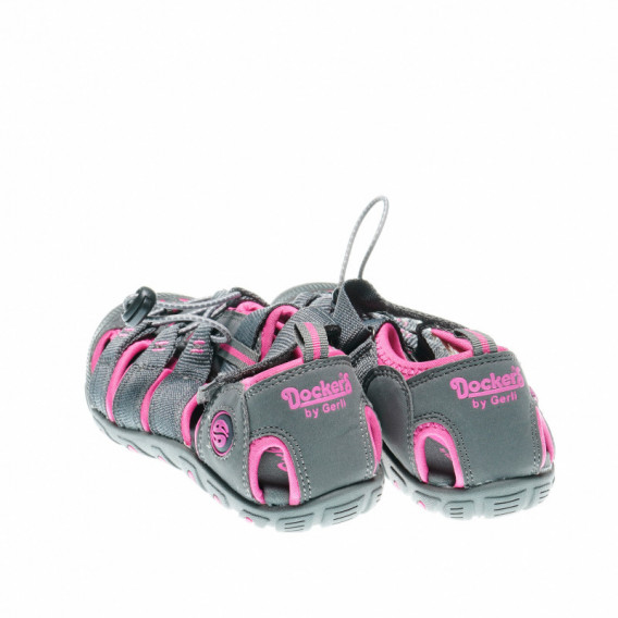 Sandale cu bandă velcro și șnur elastic, pentru fete Dockers 48302 4