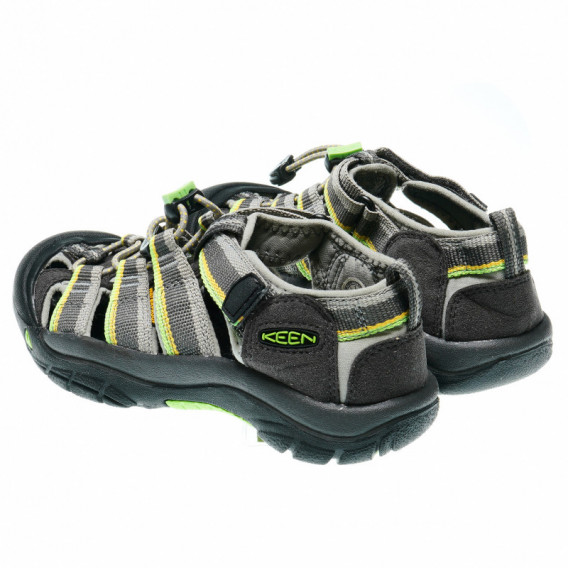 Sandalele de culoare gri, pentru drumeții, cu benzi velcro pentru băieți Keen 48310 2