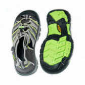 Sandalele de culoare gri, pentru drumeții, cu benzi velcro pentru băieți Keen 48311 3