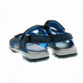 Sandale albastre cu trei benzi velcro, pentru băieți Woodstone 48319 4