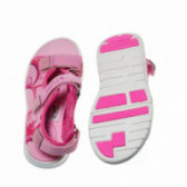 Sandale roz cu benzi velcro, pentru fete STUPS 48322 3