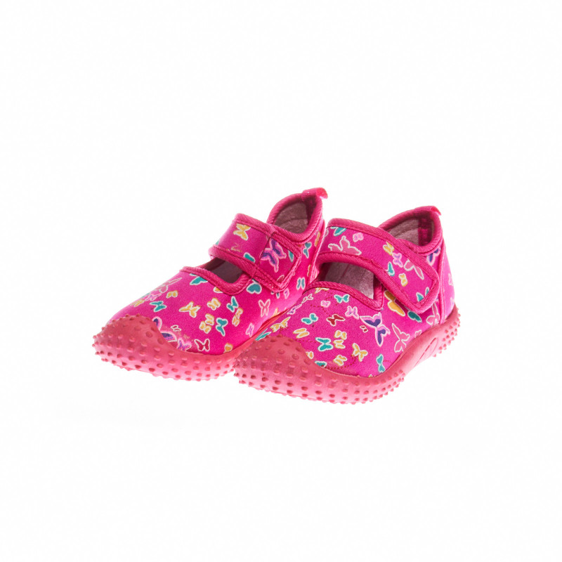 Papuci cu imprimeu fluture pentru fete  48371