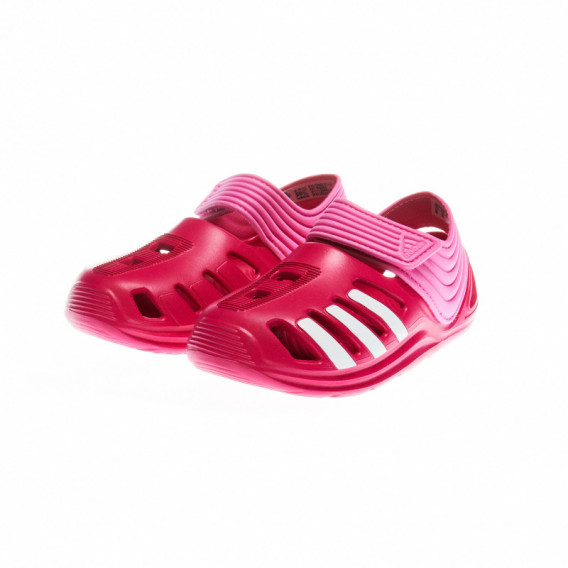 Sandale roz, din silicon pentru fete Adidas 48409 