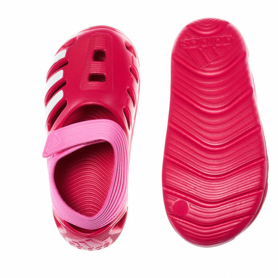 Sandale roz, din silicon pentru fete Adidas 48411 3