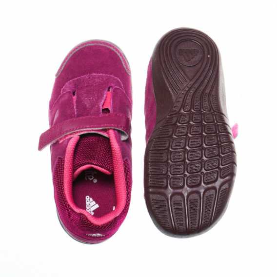Adidași de culoare violet cu sigla brandului pentru fete Adidas 48438 3