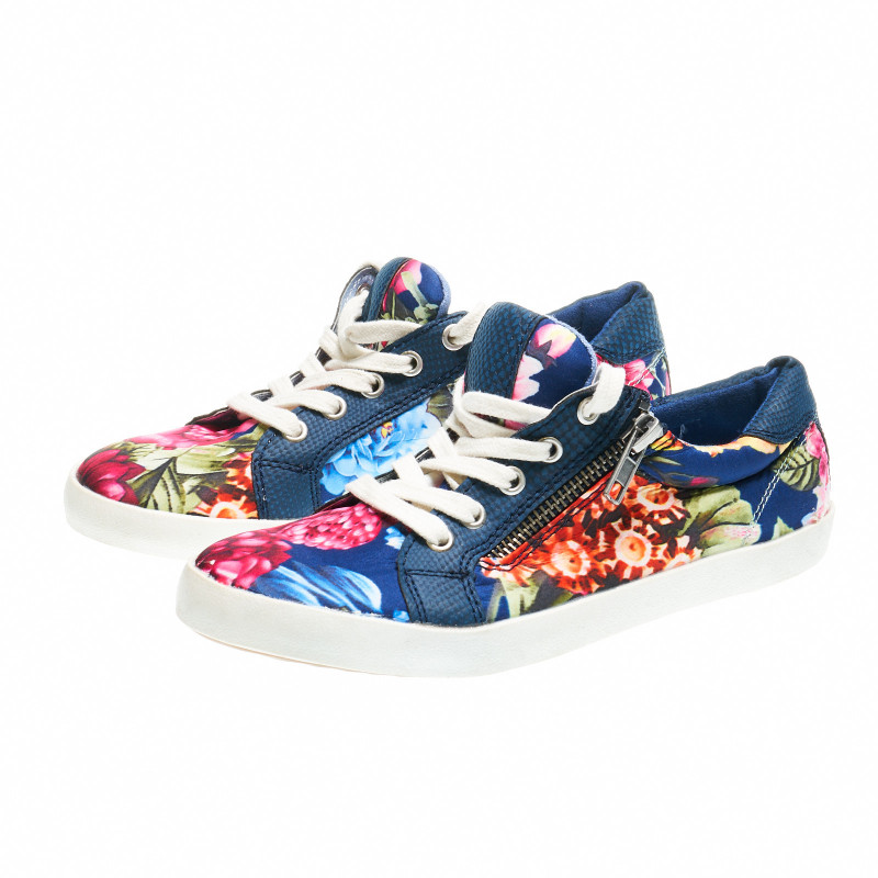Pantofi cu imprimeu de flori pentru fete  48468