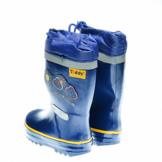 Cizme din cauciuc de culoare albastră cu o formă potrivită pentru băieți Teddy 48562 4