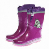 Cizme de cauciuc violet cu ștampilă pentru fete Teddy 48567 