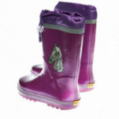 Cizme de cauciuc violet cu ștampilă pentru fete Teddy 48568 2
