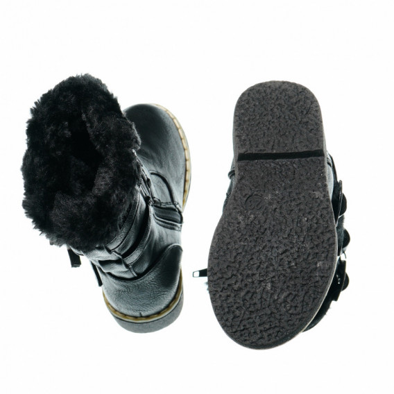 Cizme negre, sport cu căptușeală călduroasă, pentru fete Nini & Girls 48627 3
