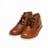 Pantofi de culoare maro cu șireturi și fermoar pentru băieți PRIMIGI 48752 