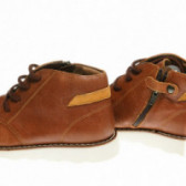 Pantofi de culoare maro cu șireturi și fermoar pentru băieți PRIMIGI 48754 3