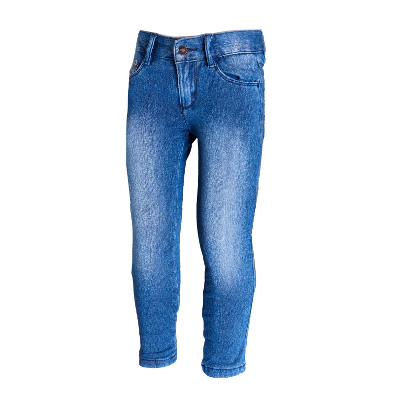 Jeans albastru cu căptușeală moale, pentru fete  4876