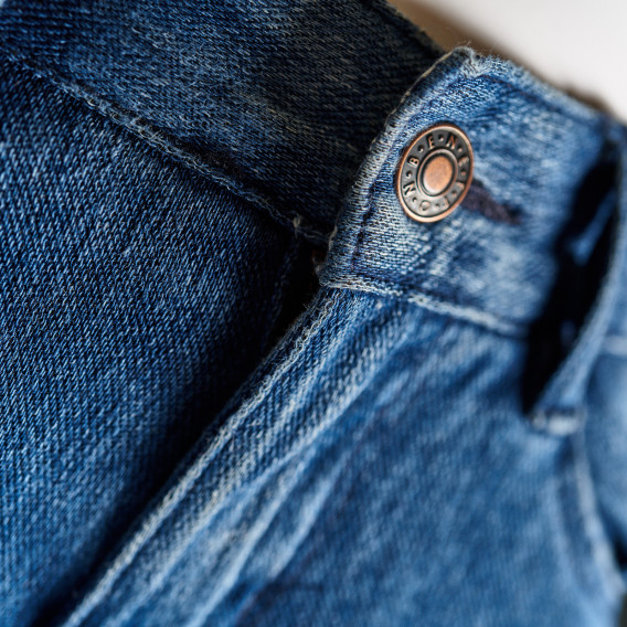 Jeans albastru cu căptușeală moale, pentru fete Benetton 4877 3