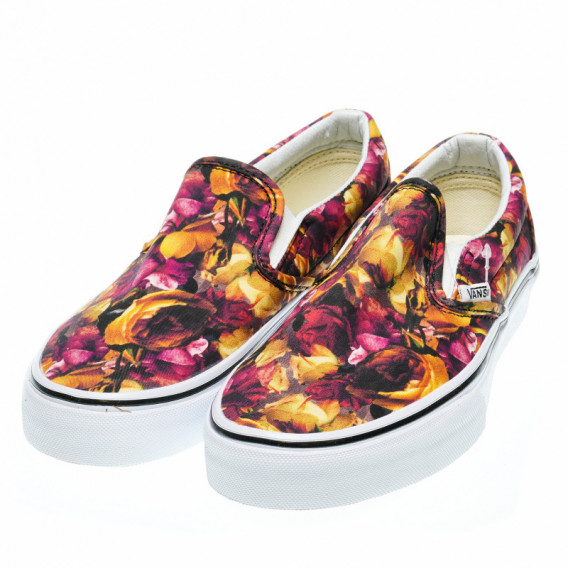 Pantofi cu motiv floral pentru fete Vans 48806 