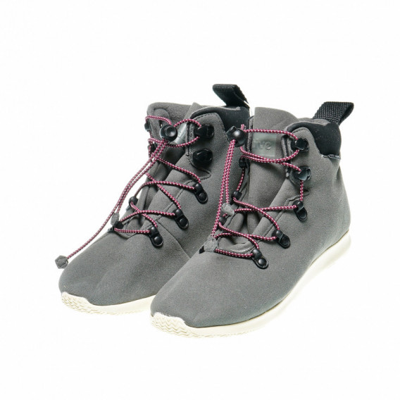 Pantofi sport cu șireturi roz pentru fete Native 48824 