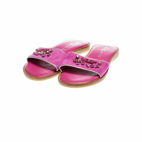 Papuci roz cu pietricele și o inscripție Bluemarine 48834 