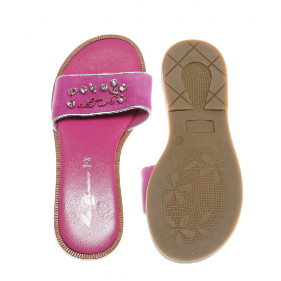 Papuci roz cu pietricele și o inscripție Bluemarine 48837 4