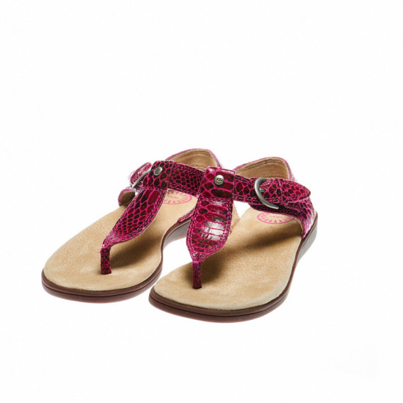 Sandale din piele pentru fete, roșu închis UGG 48845 
