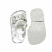 Sandale albe cu pietricele și floare pentru fete Bluemarine 48856 3