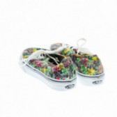 Pantofi cu imprimeu floral și tălpi albi pentru fete Vans 48993 2
