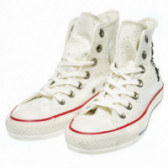 Pantofi de culoare albă cu aplicație stelară pentru fete CONVERSE 49122 