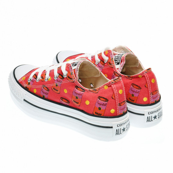 Pantofi cu șireturi și imprimeu color pentru fete CONVERSE 49148 2
