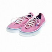Teniși roz cu talpă albă pentru fete Vans 49153 