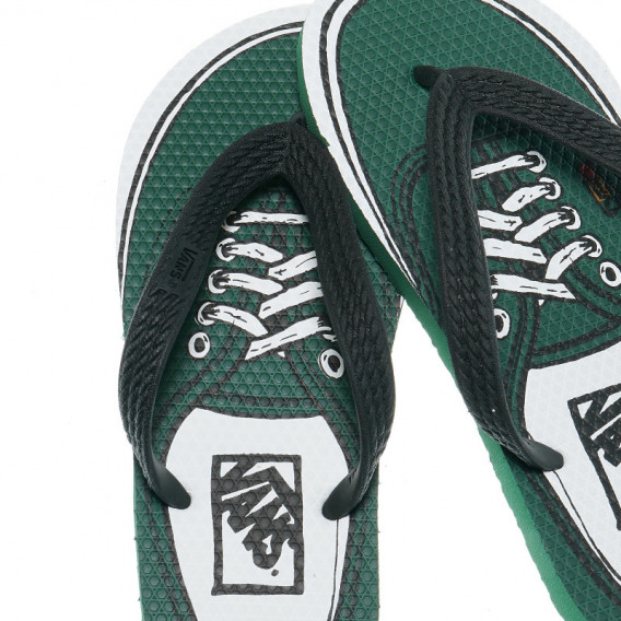 Flip-Flops cu imprimeu care imită Sneakers, pentru băieți, verde Vans 49316 4