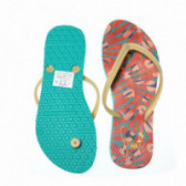 Flip-flops pentru fete cu imprimeu colorat Vans 49338 3