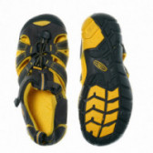 Sandale de culoare gri cu talpă galbenă pentru băieți Keen 49429 3