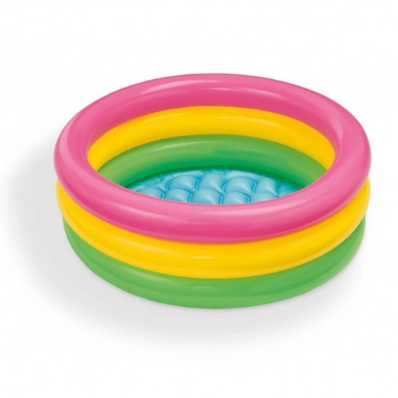 Piscină gonflabilă pentru copii, cu 3 inele colorate Intex 49830 