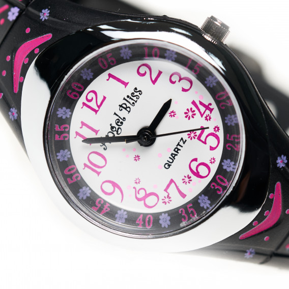Ceas negru cu curea colorată pentru fete ANGEL BLISS 50525 5