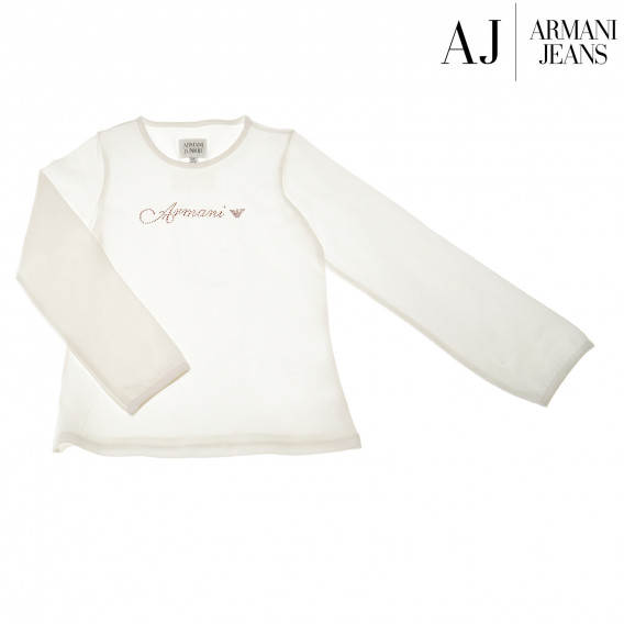 Armani bluză de bumbac cu mâneci lungi pentru fete. Producător Franța Armani 50554 