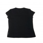 Bluză din bumbac cu mânecă scurtă cu adidași cu imprimeu în față pentru fete Armani 50568 2